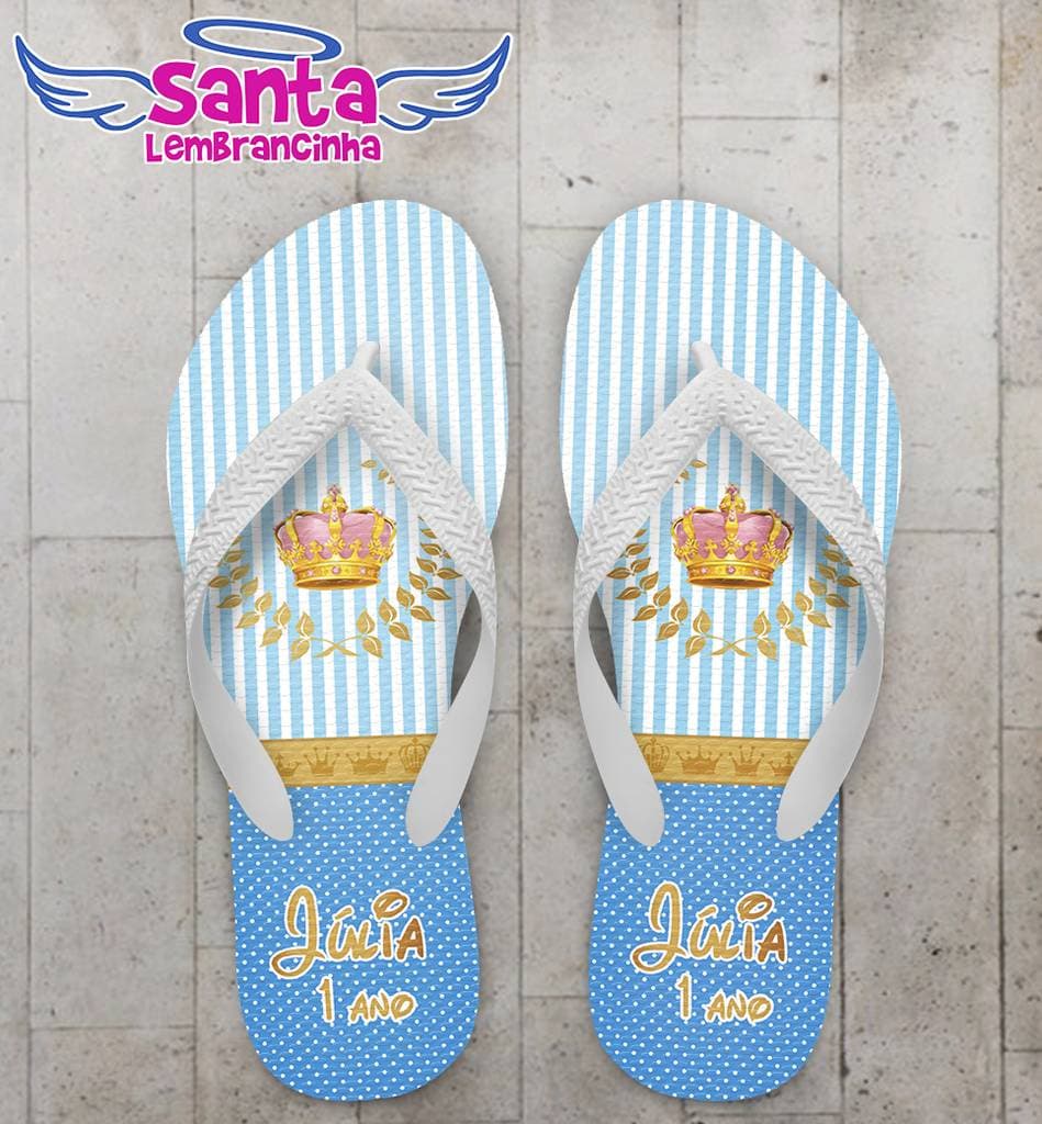 Chinelo Infantil Coroa - Princesa, Personalizado - COD 2554