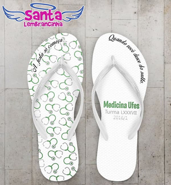 Chinelo Personalizado Formatura Medicina Verde - COD 2725