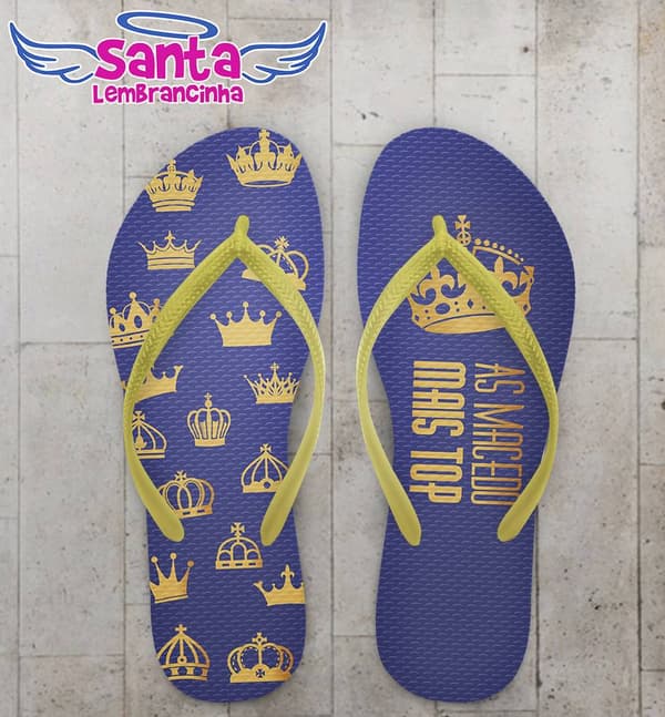 Chinelo Aniversário TOP Personalizado - COD 2724
