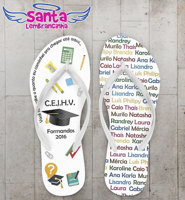 Chinelo Formandos Personalizado - COD 2542