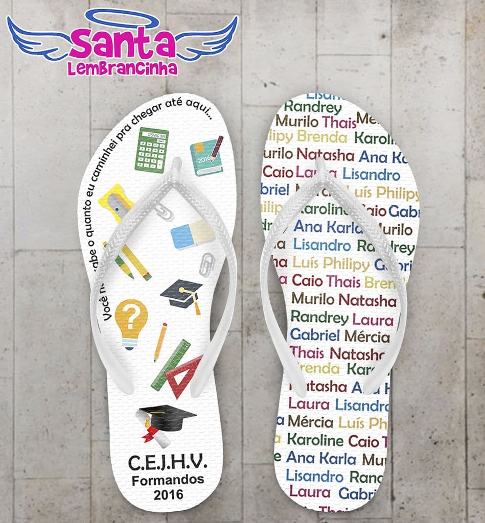 Chinelo Para Formandos Personalizado - COD 2543