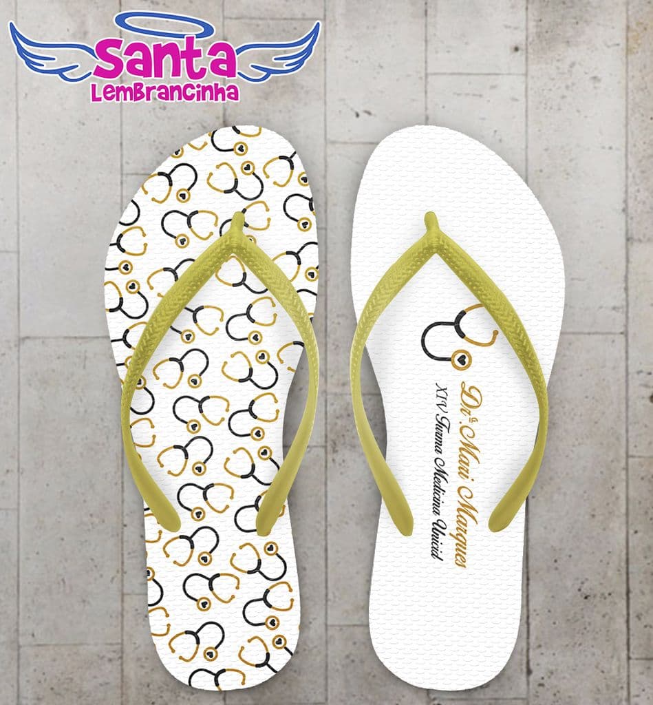 Chinelo Formatura Medicina Personalizado, Médica - COD 2627