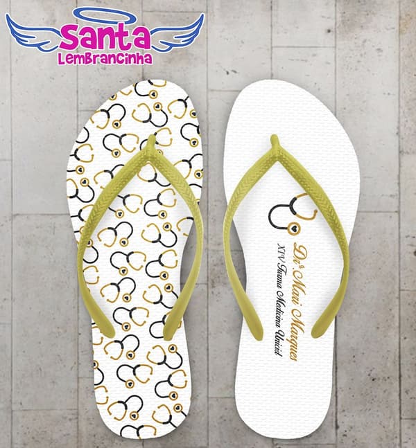 Chinelo Formatura Medicina Personalizado, Médica - COD 2627