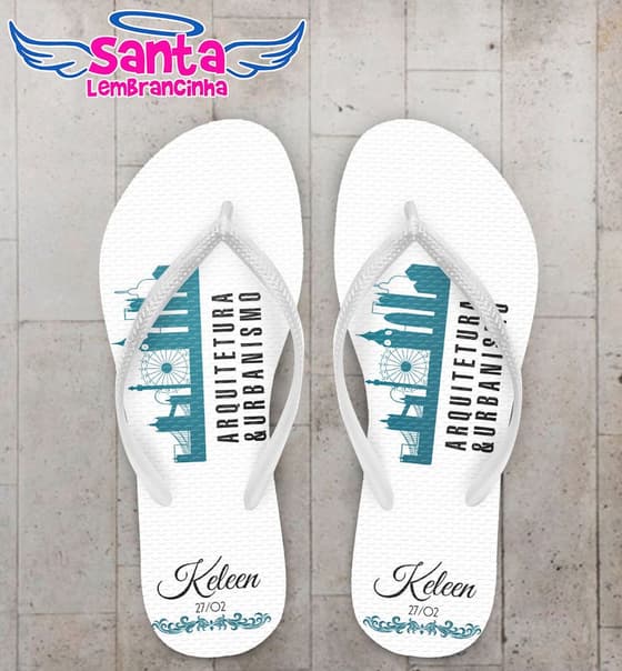 Chinelo Formatura Arquitetura e Urbanismo Personalizado - COD 2675