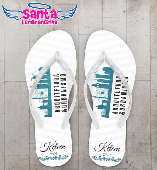Chinelo Formatura Arquitetura e Urbanismo Personalizado - COD 2675