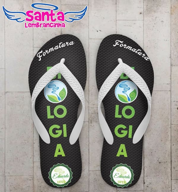 Chinelo Personalizado Formatura Biologia - COD 1888