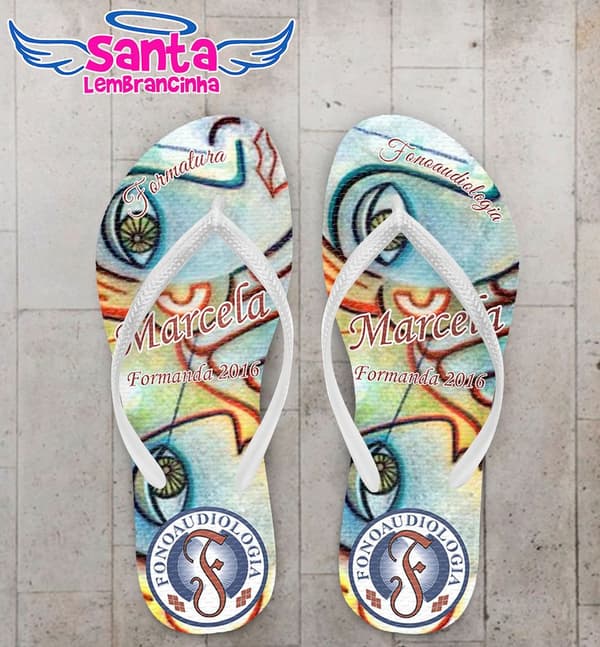 Chinelo Formatura Personalizado, Fonoaudiologia - COD 1754