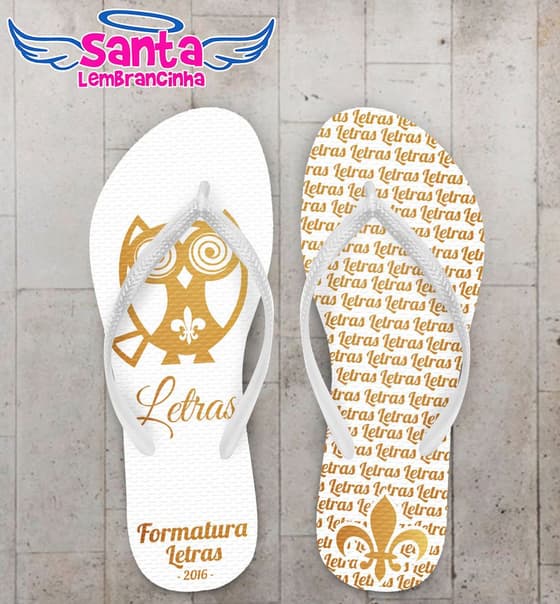 Chinelo Personalizado, Formatura Letras - COD 1892