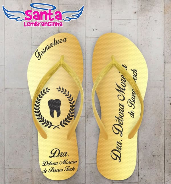 Chinelo Formatura Odontologia, Dentista Personalizado - COD 2734