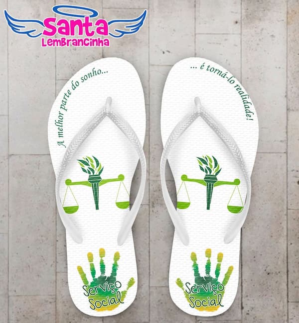 Chinelo Serviço Social Formatura Personalizado - COD 1806
