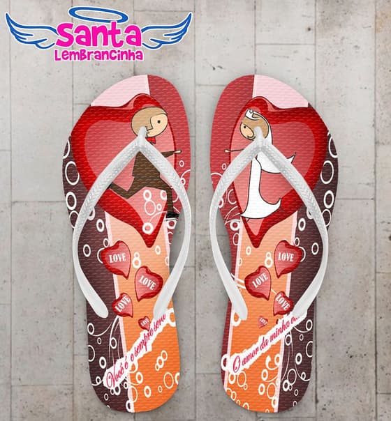 Chinelo Casamento Personalizado - COD 1049