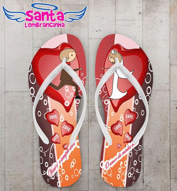 Chinelo Casamento Personalizado - COD 1049