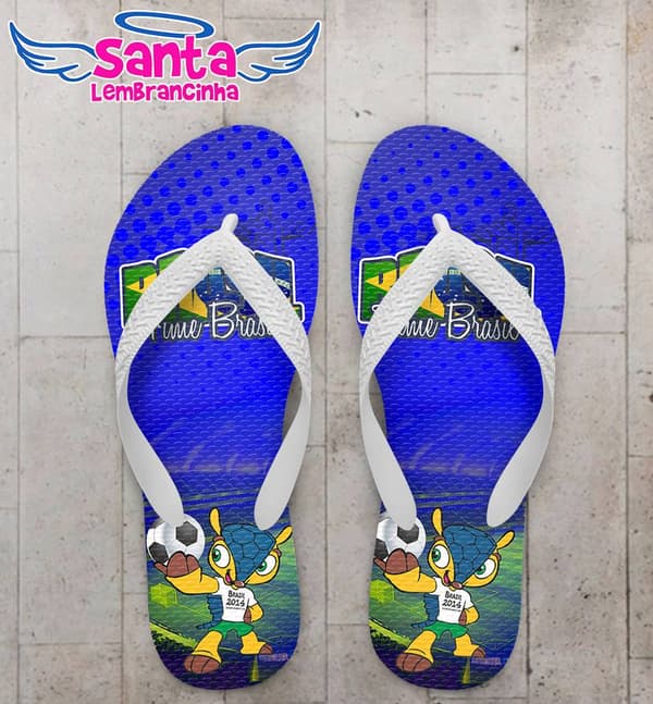 Chinelo Time Brasil Fuleco Personalizado - COD 2741