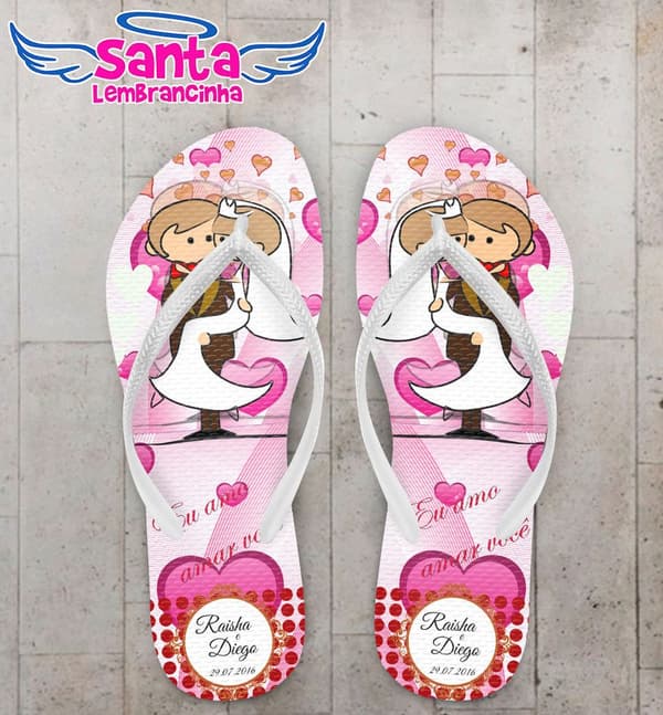 Chinelo Casamento Personalizado - COD 1047