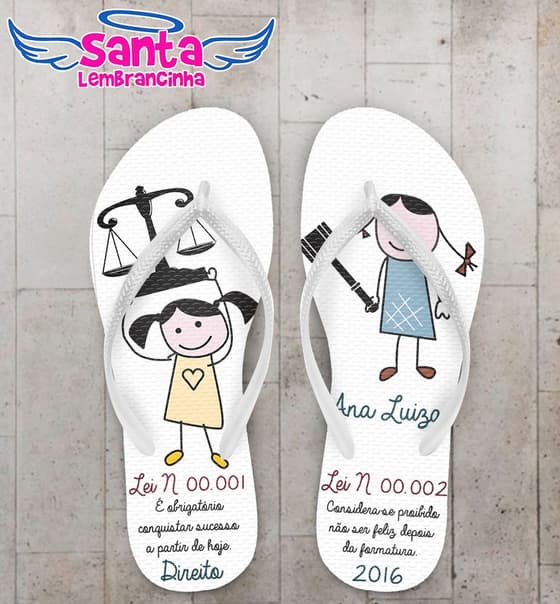 Chinelo Advogada, Formatura Direito Personalizado - COD 2681