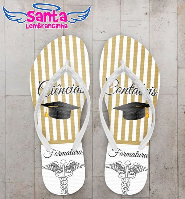 Chinelo Formatura Ciências Contábeis Personalizado - COD 1152