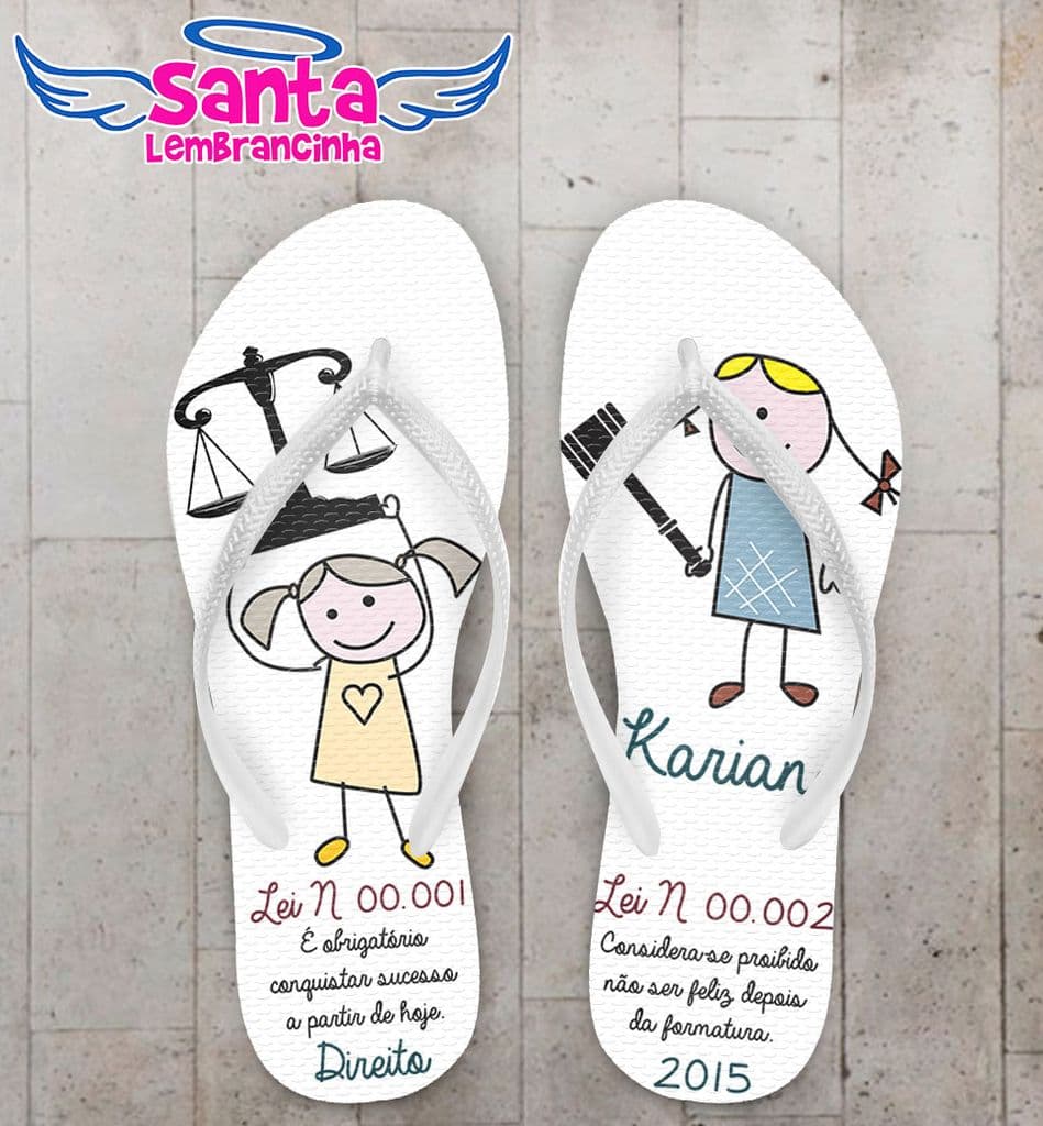 Chinelo Formatura Direito Personalizado - COD 1580