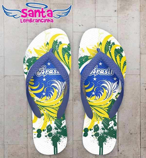 Chinelo Time Brasil Personalizado - COD 2737