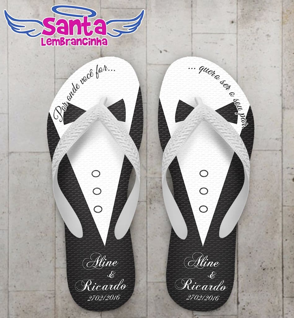 Chinelo Casamento Personalizado, Tema Noivo - COD 1897