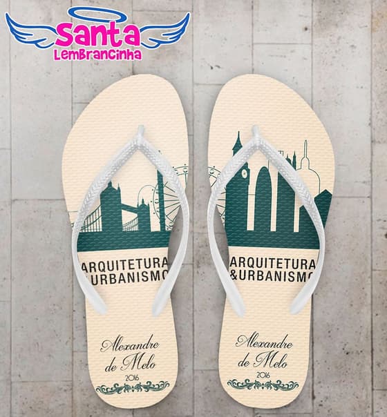 Chinelo Formatura Arquitetura e Urbanismo Personalizado - COD 1901