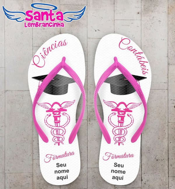 Chinelo Formatura Ciências Contábeis Personalizado - COD 1153