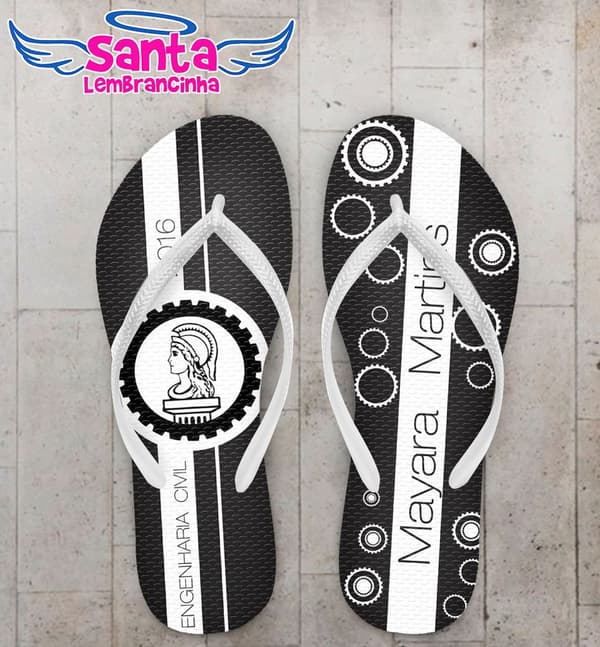 Chinelo Formatura Engenharia Civil Personalizado - COD 1911