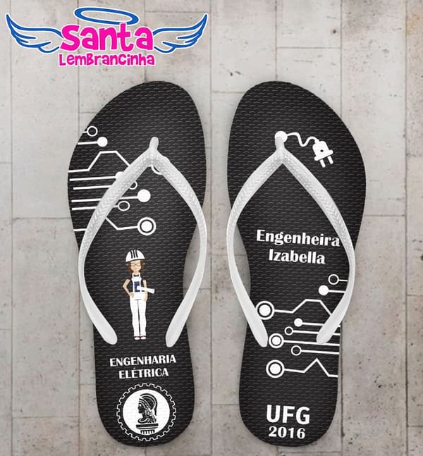 Chinelo Formatura Engenharia Elétrica Personalizado - COD 2159