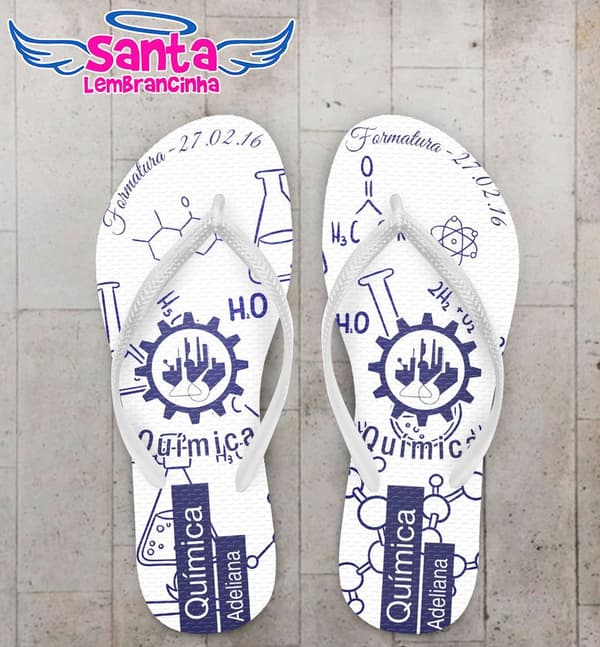 Chinelo Personalizado Formatura Química - COD 1909