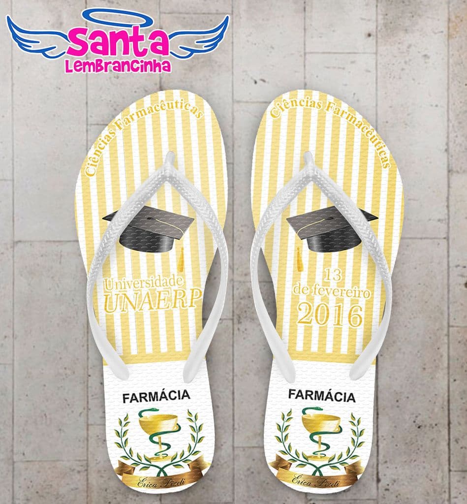 Chinelo Formatura Farmácia, Personalizado - COD 1853