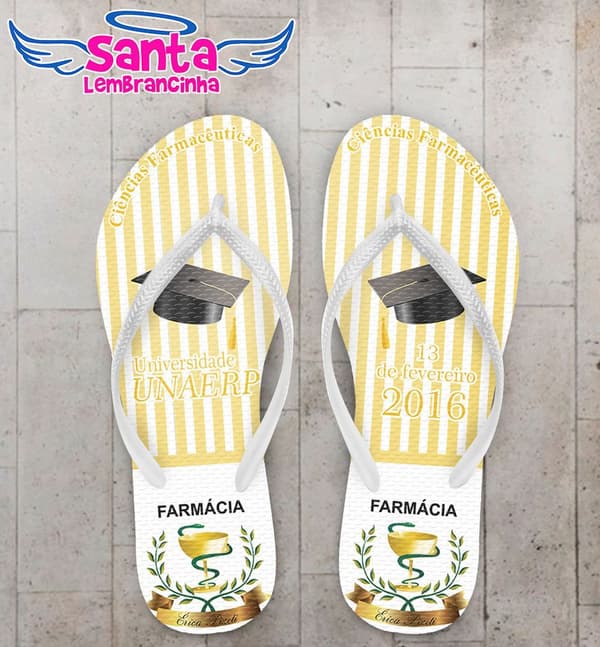 Chinelo Formatura Farmácia, Personalizado - COD 1853