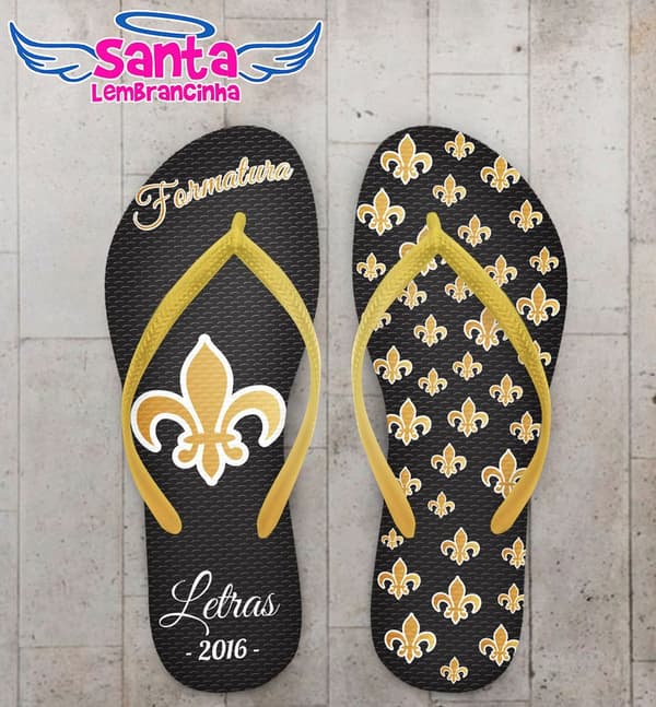 Chinelo Personalizado Formatura Letras - COD 1891