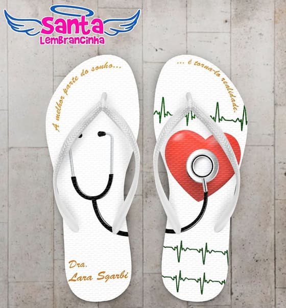 Chinelo Formatura Medicina Personalizado - COD 1768