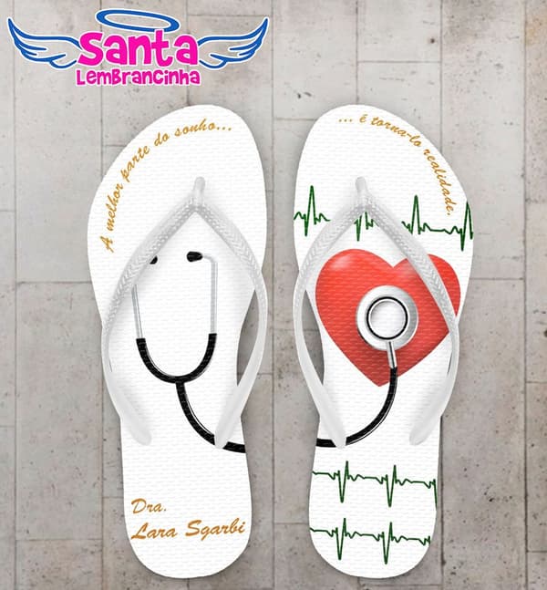 Chinelo Formatura Medicina Personalizado - COD 1768