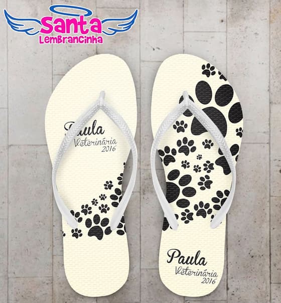 Chinelo Formatura Medicina Veterinária Personalizada - COD 1602