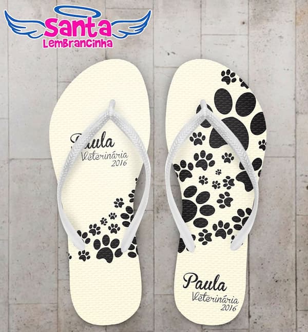 Chinelo Formatura Medicina Veterinária Personalizada - COD 1602