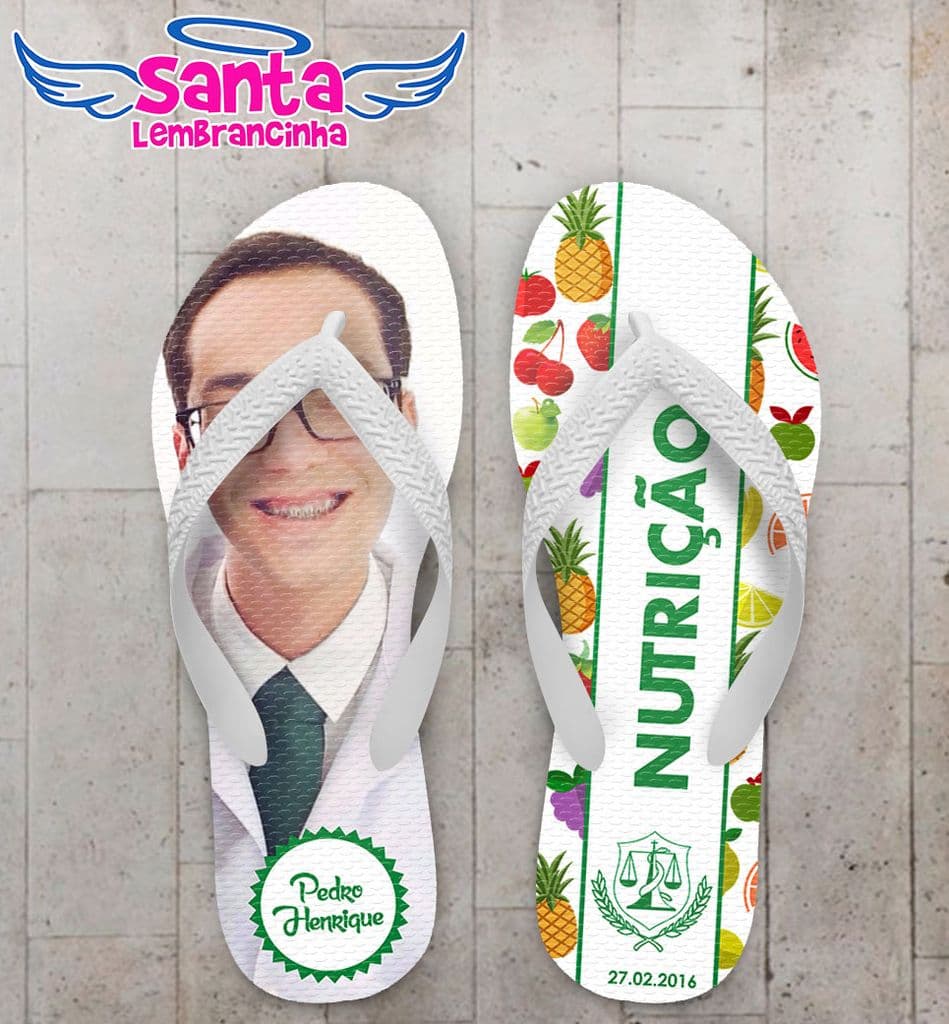 Chinelo Formatura Nutrição Personalizado - COD 1756