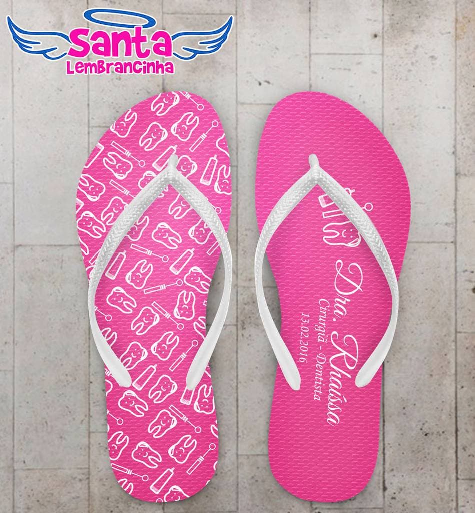 Chinelo Personalizado Formatura Odontologia Dentista - COD 1879