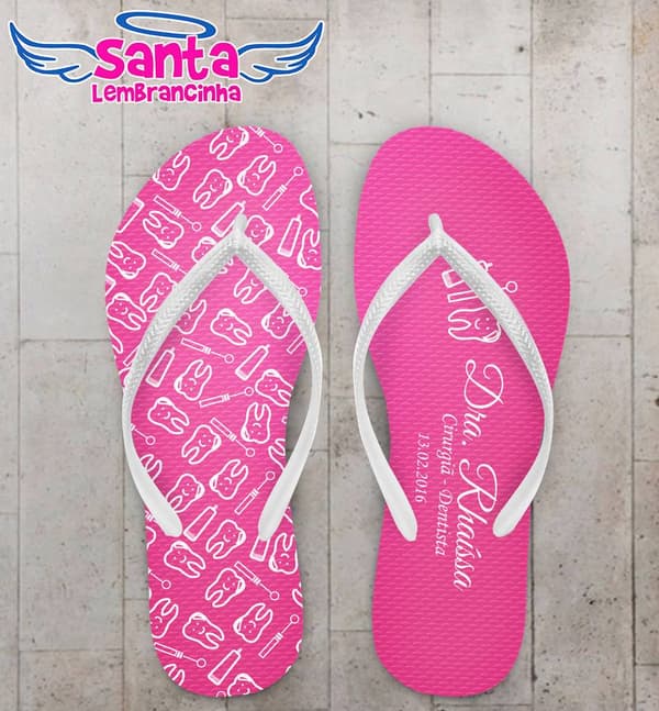 Chinelo Personalizado Formatura Odontologia Dentista - COD 1879