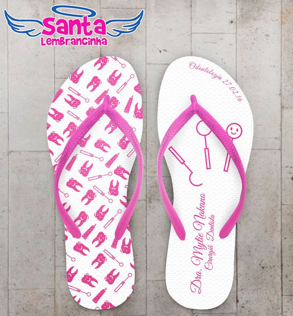 Chinelo Odontologia Dentista Personalizado - COD 2023