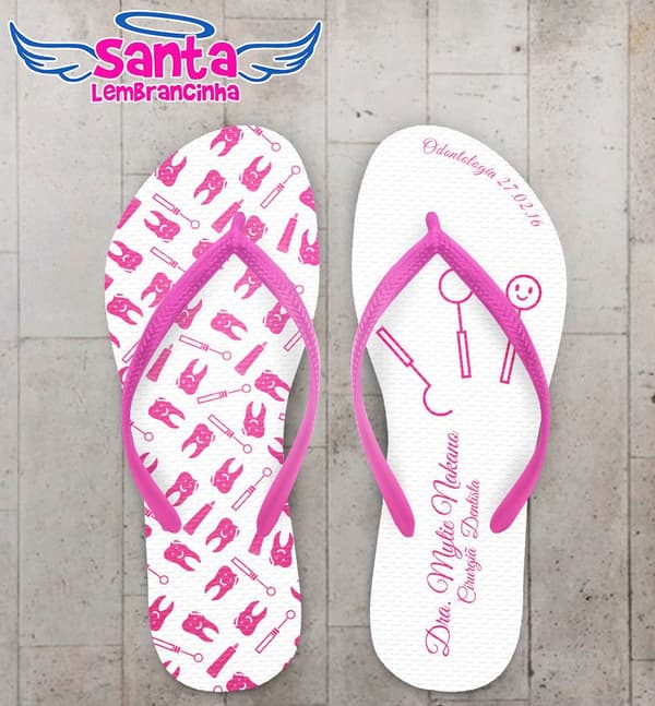 Chinelo Odontologia Dentista Personalizado - COD 2023