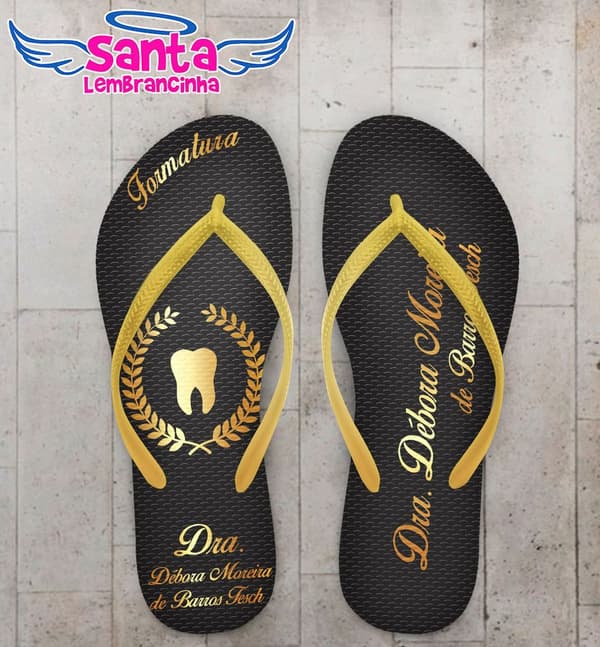 Chinelo Formatura Odontologia Dentista Personalizado - COD 2158