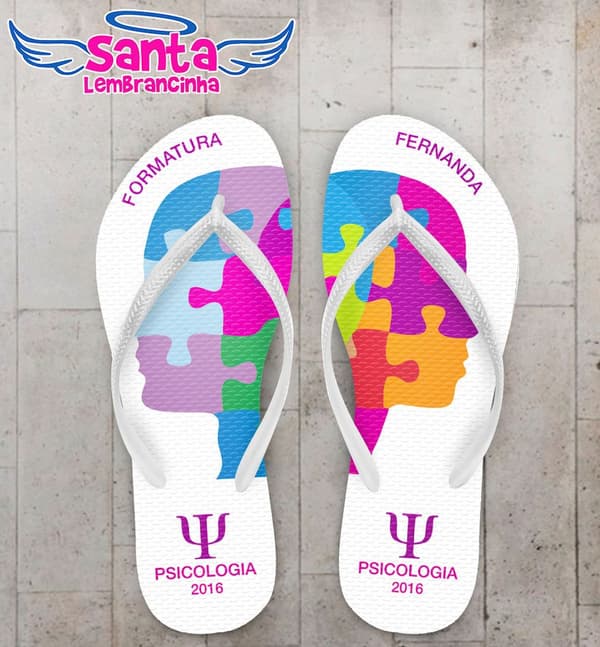 Chinelo Formatura Psicologia Personalizado - COD 1905