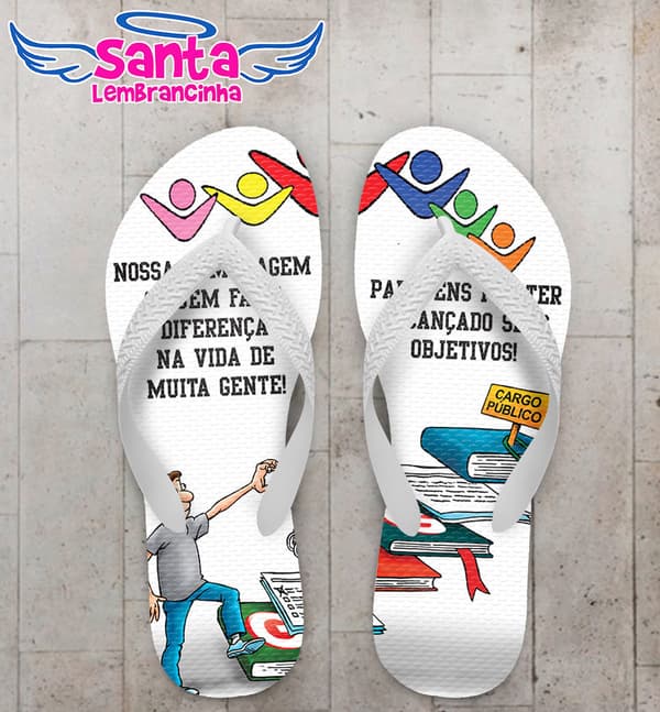 Chinelo Dia do Funcionário Público Personalizado, Parabéns! - COD 2935