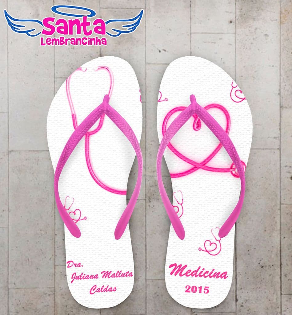 Chinelo Formatura Medicina, Médica Personalizado - COD 1776