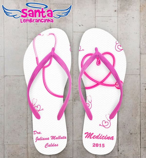 Chinelo Formatura Medicina, Médica Personalizado - COD 1776