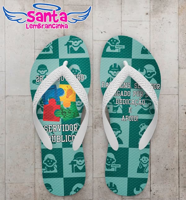 Chinelo Dia do Servidor Público Personalizado - COD 2932