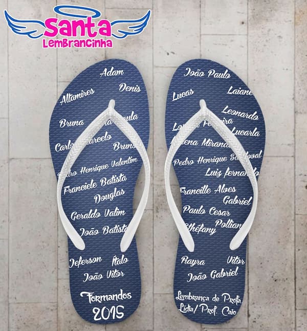 Chinelo Formatura Personalizado, Nomes - COD 1599