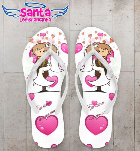 Chinelo Casamento Personalizado - COD 1045