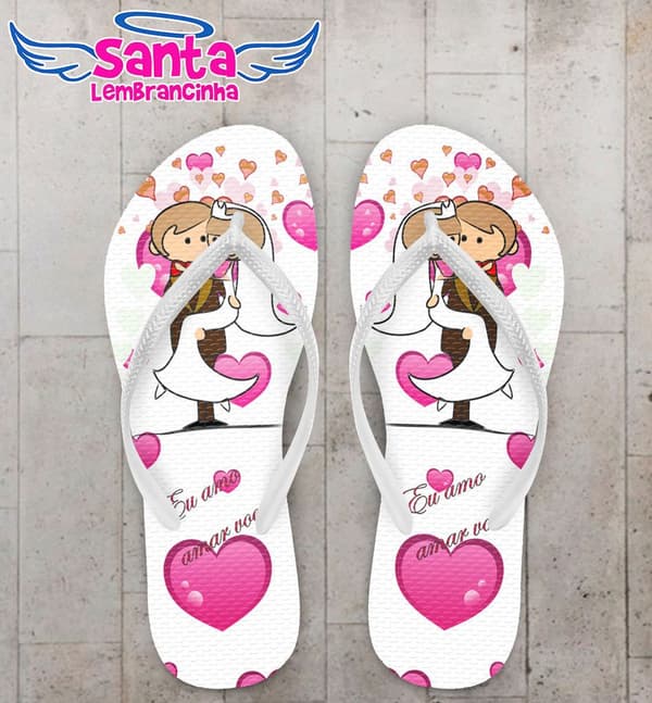 Chinelo Casamento Personalizado - COD 1045