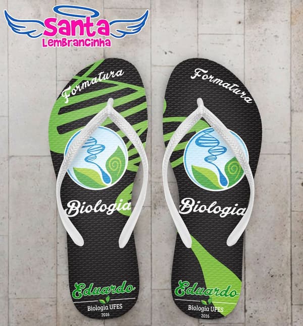 Chinelo Formatura Biologia, Personalizado - COD 1890